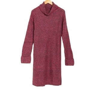 STITCHDROP Women's Statement 2 Tone Roll Neck Sweater Dress in TikTok